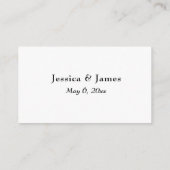 D'accompagnement Carte de site web de mariage en typographie minima (Dos)