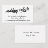 D'accompagnement Carte de site web de mariage en typographie minima (Devant / Derrière)