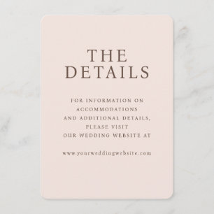 D'accompagnement Carte de site web de mariage minimaliste beige élé