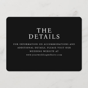 D'accompagnement Carte de site web de mariage minimaliste élégante