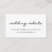 D'accompagnement Carte de site web de mariage simple (Devant)