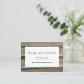 D'accompagnement Carte de site Web Mariage de bois de la ferme (Debout devant)