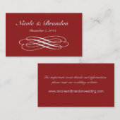D'accompagnement Carte de site Web Mariage de contes fées d'argent  (Devant / Derrière)