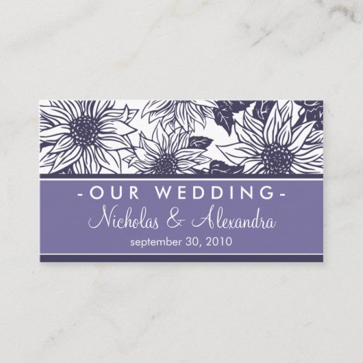 D'accompagnement Carte de site Web Mariage de fleurs de soleil viol (Devant)