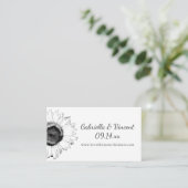 D'accompagnement Carte de site Web Mariage de tournesol noir et bla (Debout devant)