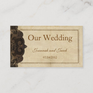 D'accompagnement Carte de site Web Mariage en cuir victorien