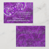 D'accompagnement Carte de site Web Mariage Masquerade d'argent viol (Devant / Derrière)