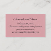 D'accompagnement Carte de site Web Mariage Monogram de son & Her en (Dos)