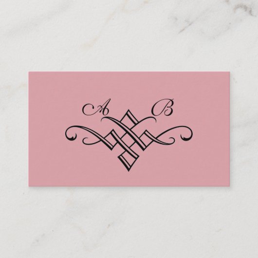 D'accompagnement Carte de site Web Mariage Monogram de son & Her en (Devant)