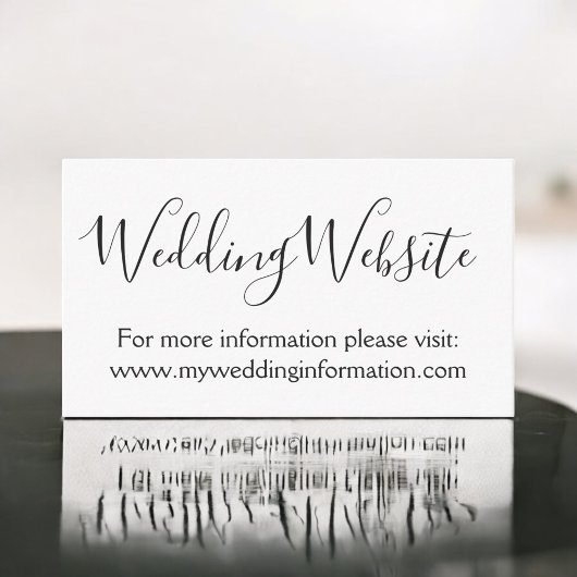 D'accompagnement Carte de site Web Mariage simple blanc Insérer