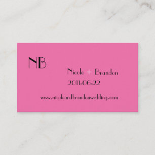 D'accompagnement Carte de site Web Mariage très rose