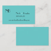 D'accompagnement Carte de site Web Mariage Turquoise moderne (Devant / Derrière)