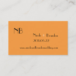 D'accompagnement Carte de site web Mariage Very Tangerine