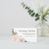D'accompagnement Carte de site Web Rose Floral & Mariage de verdure (Debout devant)