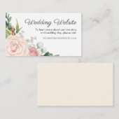 D'accompagnement Carte de site Web Rose Floral & Mariage de verdure (Devant / Derrière)