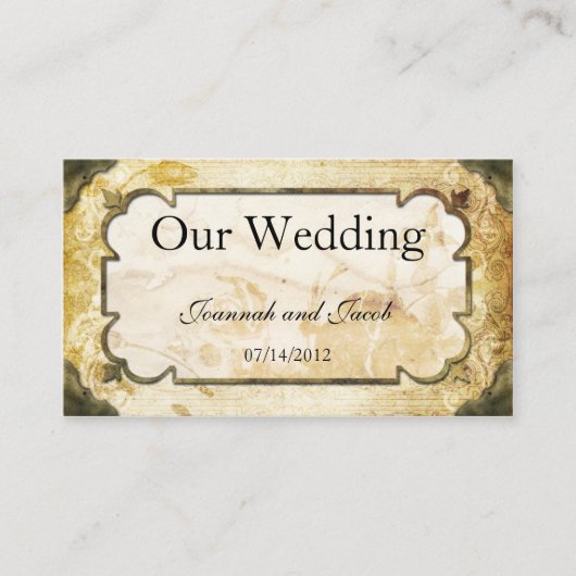 D'accompagnement Carte de site web vintage Steampunk Mariage (Devant)
