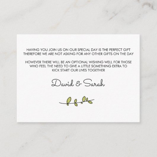 D'accompagnement Carte de Souhaits (Devant)