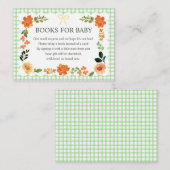 D'accompagnement Carte de supplément de fête de bébé Gingham herbe (Devant / Derrière)