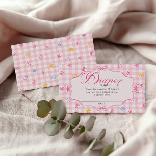 D'accompagnement Carte de tirage au sort de couche à motif floral à