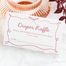 Carte de tirage au sort de couche Pink Baby Is Bre