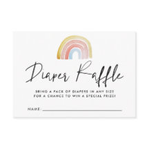 Carte de tirage au sort de couche pour Baby Shower
