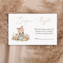 Carte de tirage au sort de couche pour Baby Shower