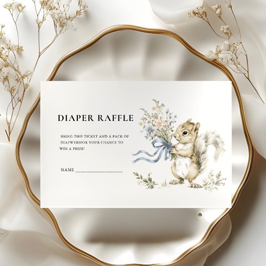 D'accompagnement Carte de tirage au sort de couche pour bébé écureu