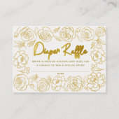 D'accompagnement Carte de tirage au sort de couche pour bébé Fleurs (Devant)