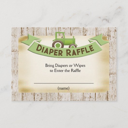 D'accompagnement Carte de tirage au sort de couche pour bébé garçon (Devant)
