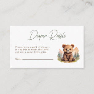 D'accompagnement Carte de tirage au sort de couche pour bébé ours m