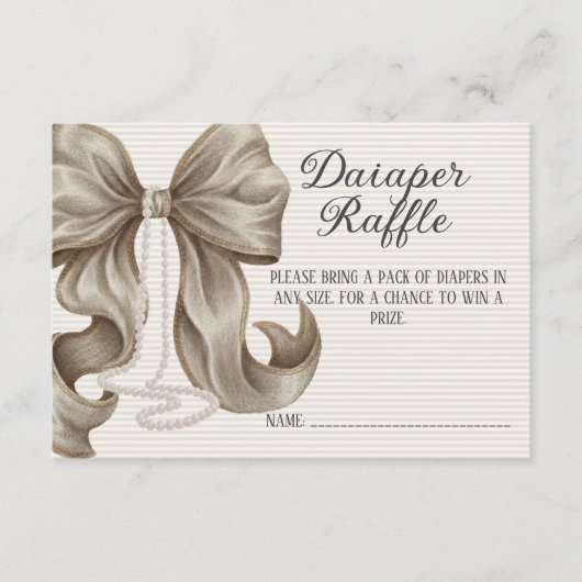 D'accompagnement Carte de tirage au sort de couche pour bébé Stripe (Devant)