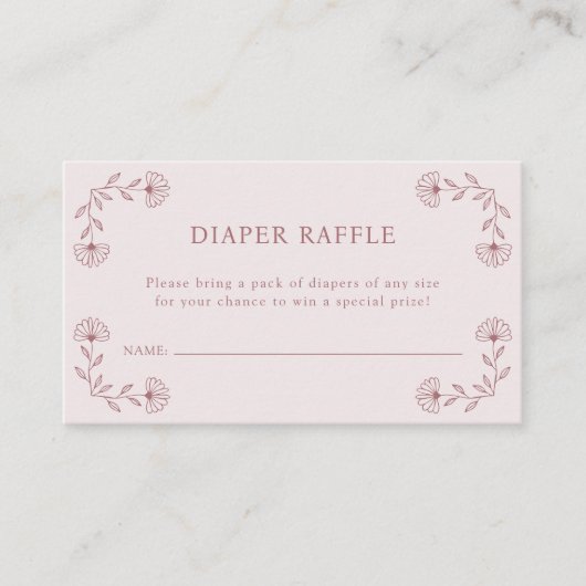 D'accompagnement Carte de tirage au sort de couche rose (Devant)