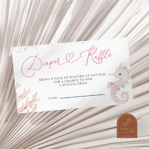 D'accompagnement Carte de tirage au sort de couche rose marine