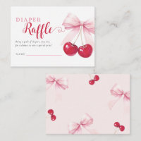 Carte de tirage au sort de couches Cerises à ruban
