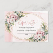 D'accompagnement Carte de Tirage au Sort Fille Bébé Fleurs Eucalypt (Devant)