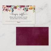 D'accompagnement Carte de tombola à couche d'aquarelle burgundy fle (Devant / Derrière)