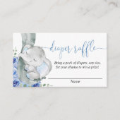D'accompagnement Carte de tombola baby shower éléphant (Devant)