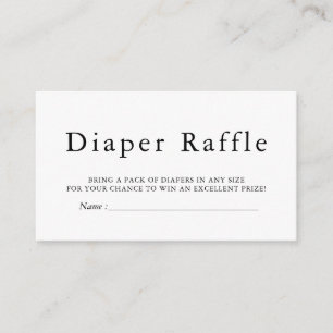 D'accompagnement Carte de tombola de baby shower minimaliste EMELIA