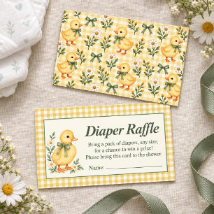 D'accompagnement Carte de tombola de couche Petit Caneton Gingham J