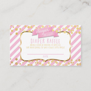 D'accompagnement Carte de tombola de couche rose et or Sugar & Spic