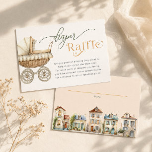 D'accompagnement Carte de tombola de couches – Baby Shower Cottage
