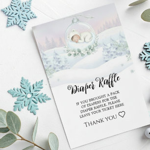D'accompagnement Carte de tombola de couches Our Little Snowbaby sh