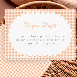 D'accompagnement Carte de tombola de couches pour baby shower Gingh