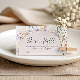 D'accompagnement Carte de tombola pour couches Wildflower