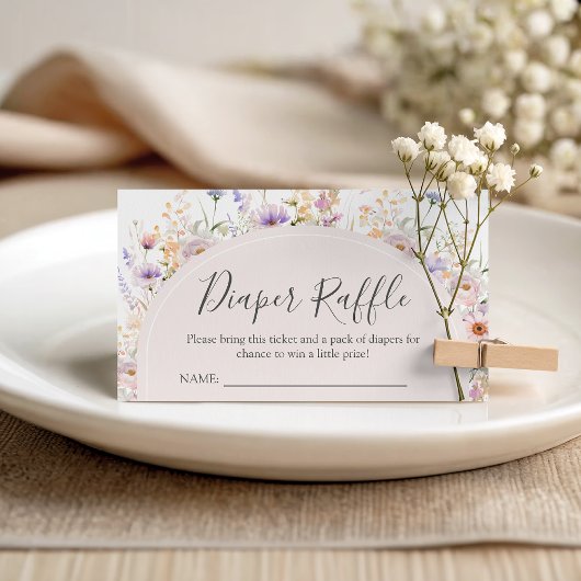 D'accompagnement Carte de tombola pour couches Wildflower