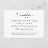 D'accompagnement Carte de transport de mariage simple noir et blanc (Devant)
