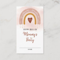 Carte de ventre Boho Blush Rose Rainbow Mommy
