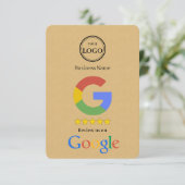 D'accompagnement Carte de visite avec lien QR Code pour avis Google (Debout devant)