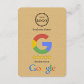 D'accompagnement Carte de visite avec lien QR Code pour avis Google (Devant)