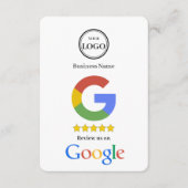 D'accompagnement Carte de visite avec lien QR Code pour avis Google (Devant)